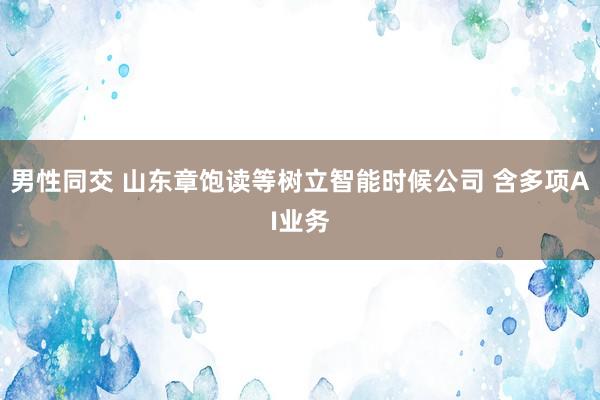 男性同交 山东章饱读等树立智能时候公司 含多项AI业务