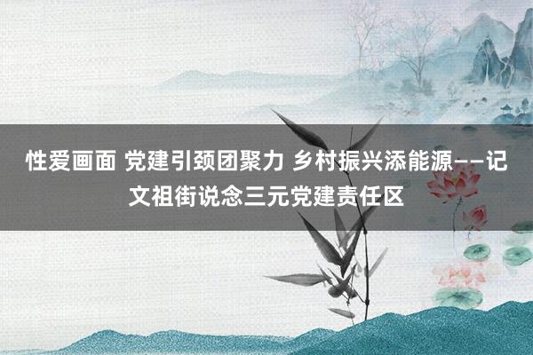 性爱画面 党建引颈团聚力 乡村振兴添能源——记文祖街说念三元党建责任区