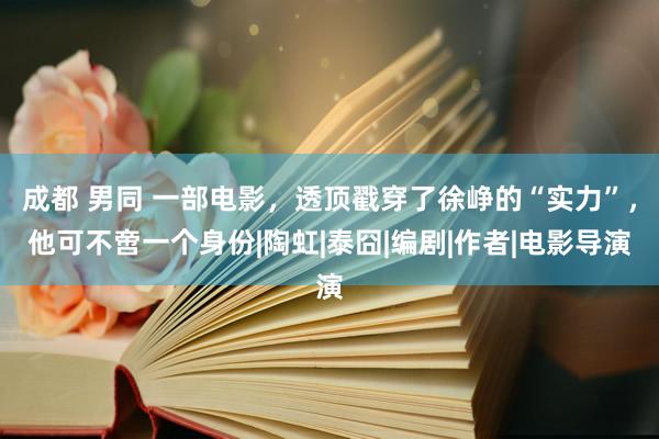 成都 男同 一部电影，透顶戳穿了徐峥的“实力”，他可不啻一个身份|陶虹|泰囧|编剧|作者|电影导演