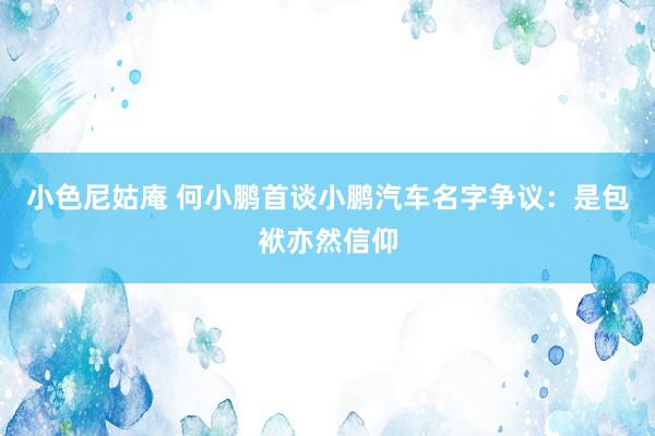 小色尼姑庵 何小鹏首谈小鹏汽车名字争议：是包袱亦然信仰