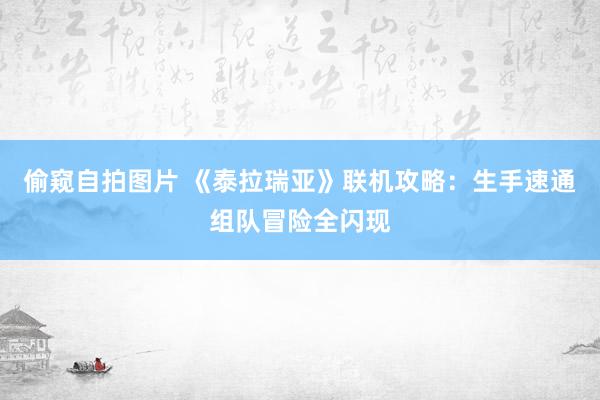 偷窥自拍图片 《泰拉瑞亚》联机攻略：生手速通组队冒险全闪现