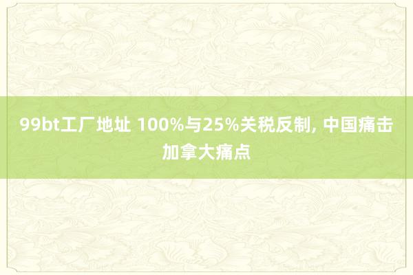 99bt工厂地址 100%与25%关税反制, 中国痛击加拿大痛点