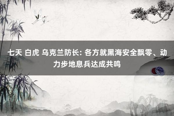 七天 白虎 乌克兰防长: 各方就黑海安全飘零、动力步地息兵达成共鸣