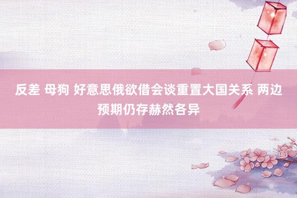 反差 母狗 好意思俄欲借会谈重置大国关系 两边预期仍存赫然各异