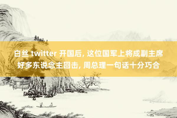 白丝 twitter 开国后, 这位国军上将成副主席好多东说念主回击, 周总理一句话十分巧合