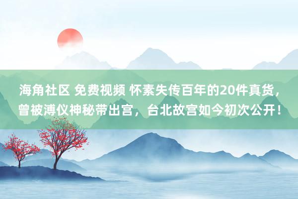 海角社区 免费视频 怀素失传百年的20件真货，曾被溥仪神秘带出宫，台北故宫如今初次公开！